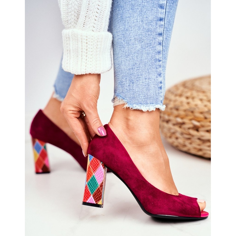 Damen Pumps Sergio Leone Suede Fuchsia PB135 Be Mine! rosa 2