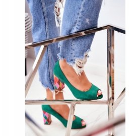 Damen Pumps Sergio Leone Wildleder Grün PB135 Be Mine! 1