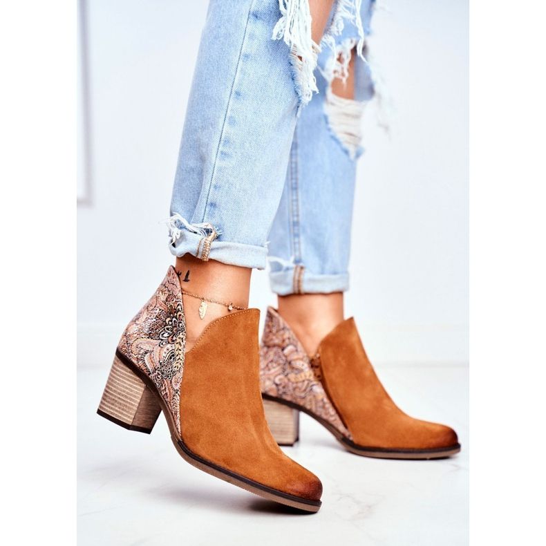 Stiefel für Damen mit Absatz Maciejka Spring Leather Red 04492-29 braun 1