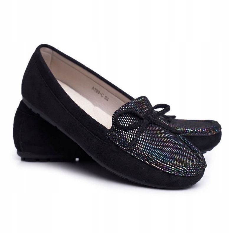 Damen Loafer Wildleder S.Barski A199 Black Wannabe schwarz 1