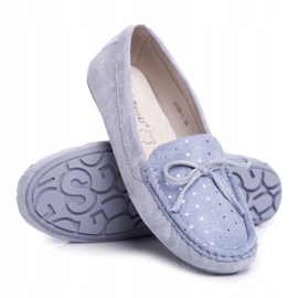 Damen Loafer Wildleder S.Barski A199 Blue Wannabe blau 1