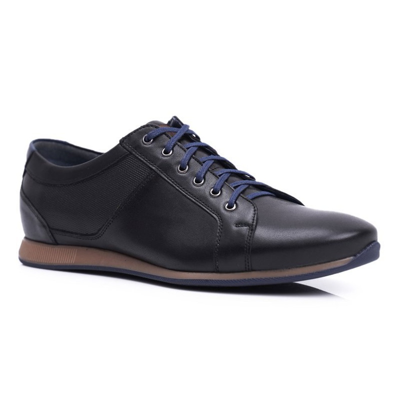 Herren Brogues Schuhe Casual Nikopol Leder Schwarz 1730 1