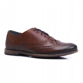 Herren Brogues Schuhe Casual Nikopol Leder Braun 1733 1