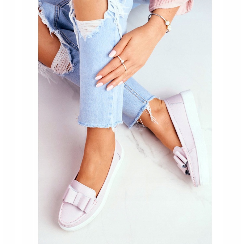 S.Barski Loafer für Damen aus Leder Rosa Lovren 2