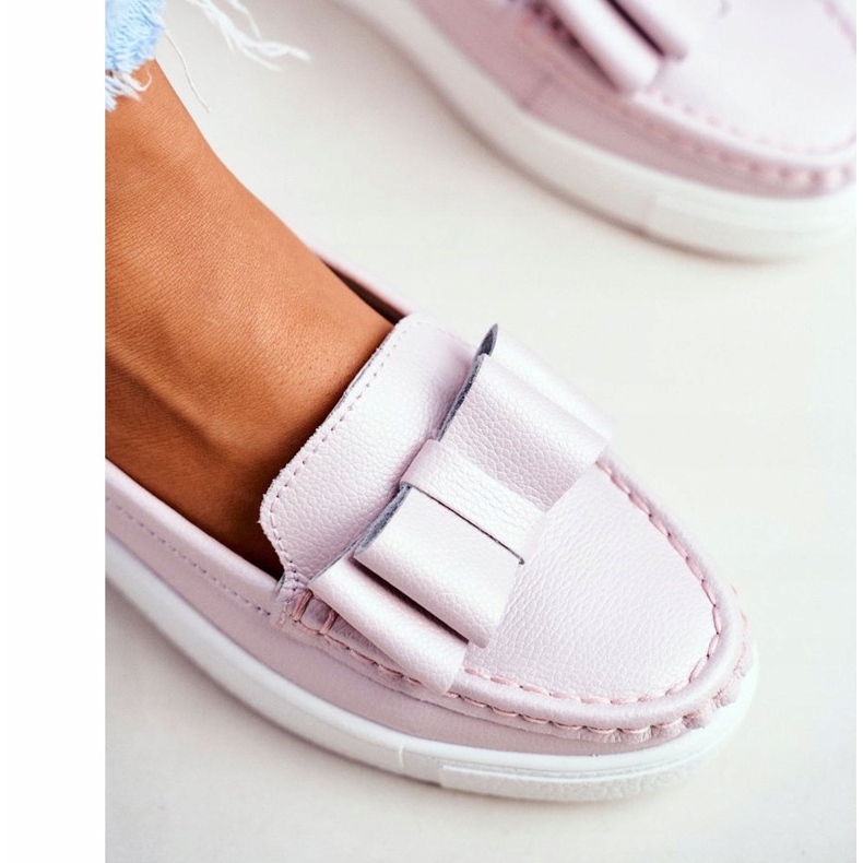 S.Barski Loafer für Damen aus Leder Rosa Lovren 1