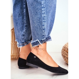 Damen Wildleder Ballerinas Sergio Leone BL611 Schwarz Nemsis 2