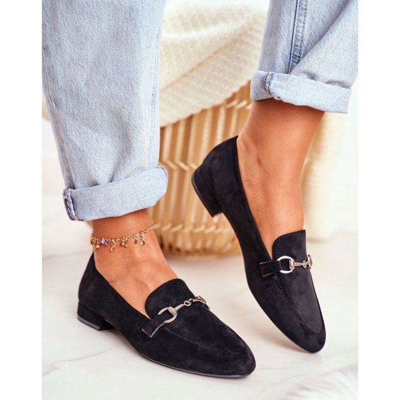 Damen Loafer Wildleder Sergio Leone MK733 Schwarz Febbi 1