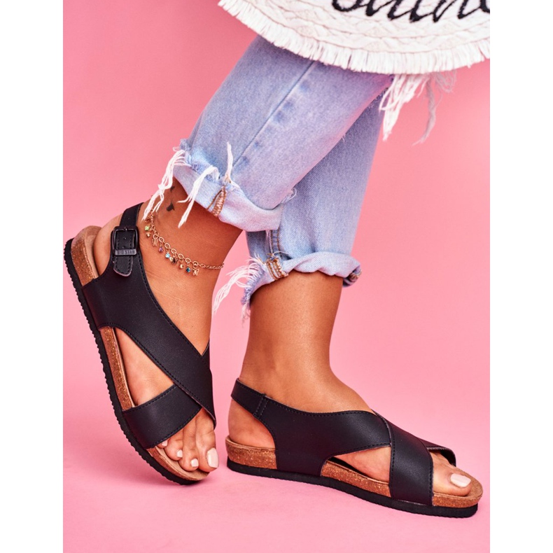 Damen Sandalen Big Star Schwarz FF274621 2