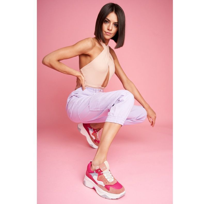 Damen Sport Lederschuhe GOE Rosa FF2N3010 weiß 1