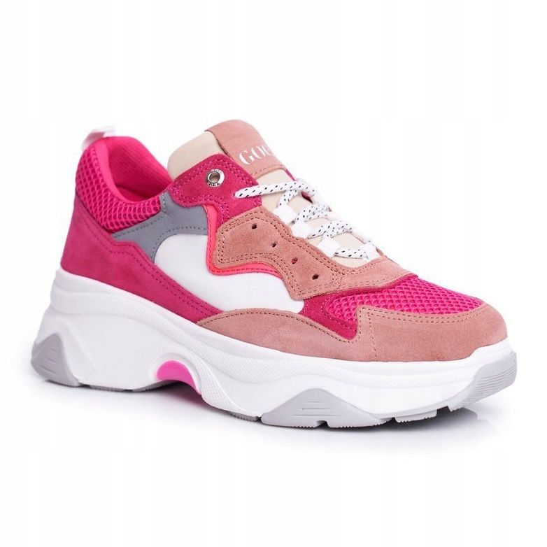 Damen Sport Lederschuhe GOE Rosa FF2N3010 weiß 2