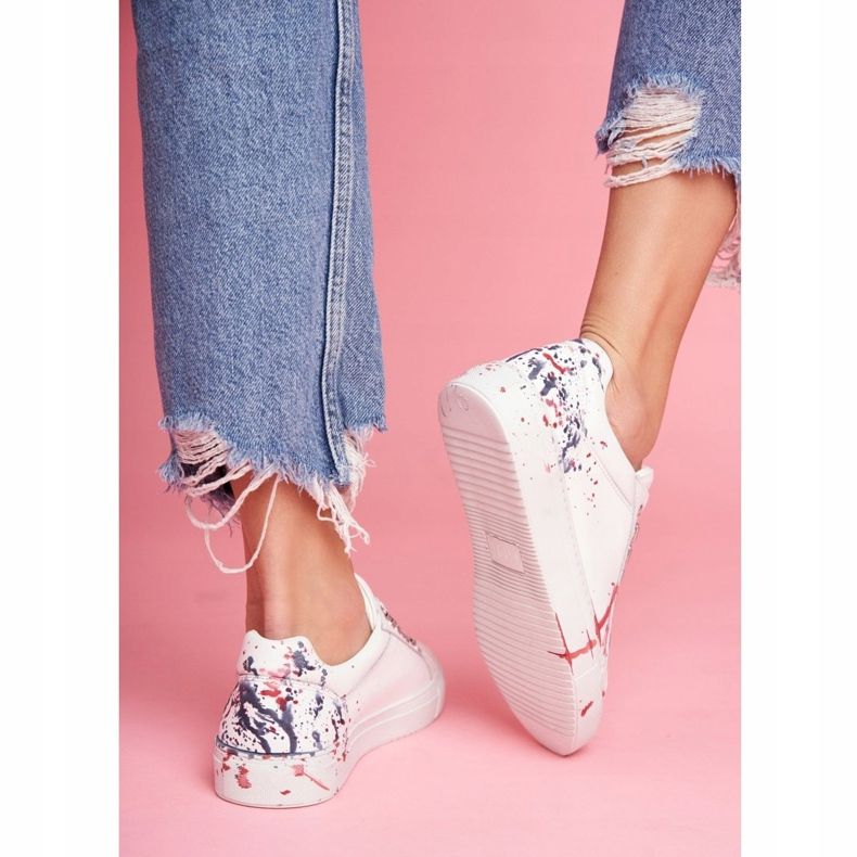 Damen Sneakers Weißes Leder GOE FF2N3027 2