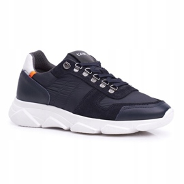 GOE Herren Sportschuhe Leder Marineblau FF1N3020 1