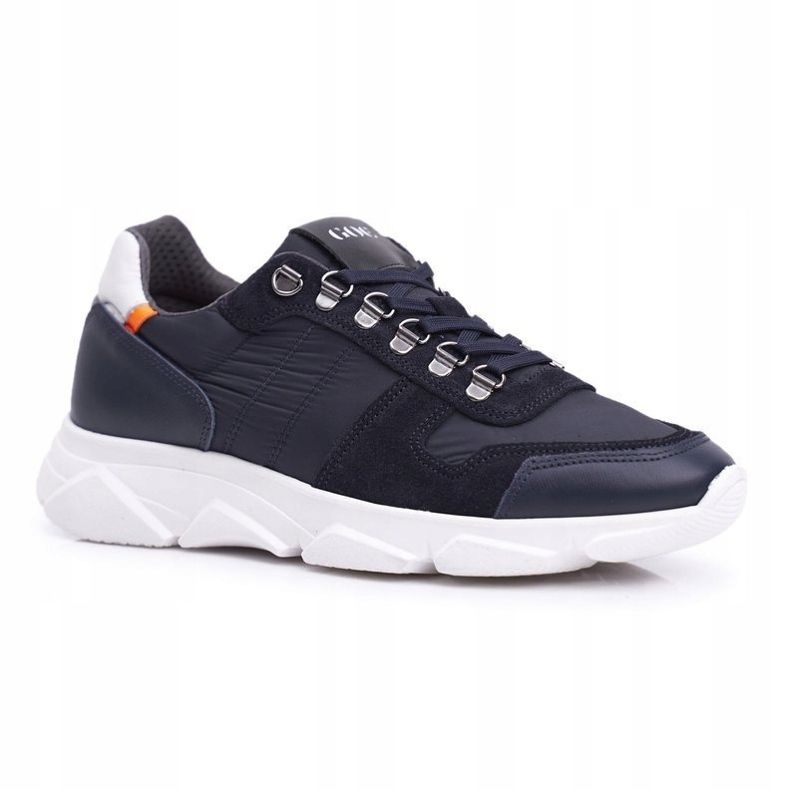 GOE Herren Sportschuhe Leder Marineblau FF1N3020 1