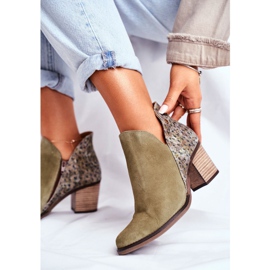 Damen Stiefel mit Absatz Maciejka Spring Leather Olive 04492-24 grün 1