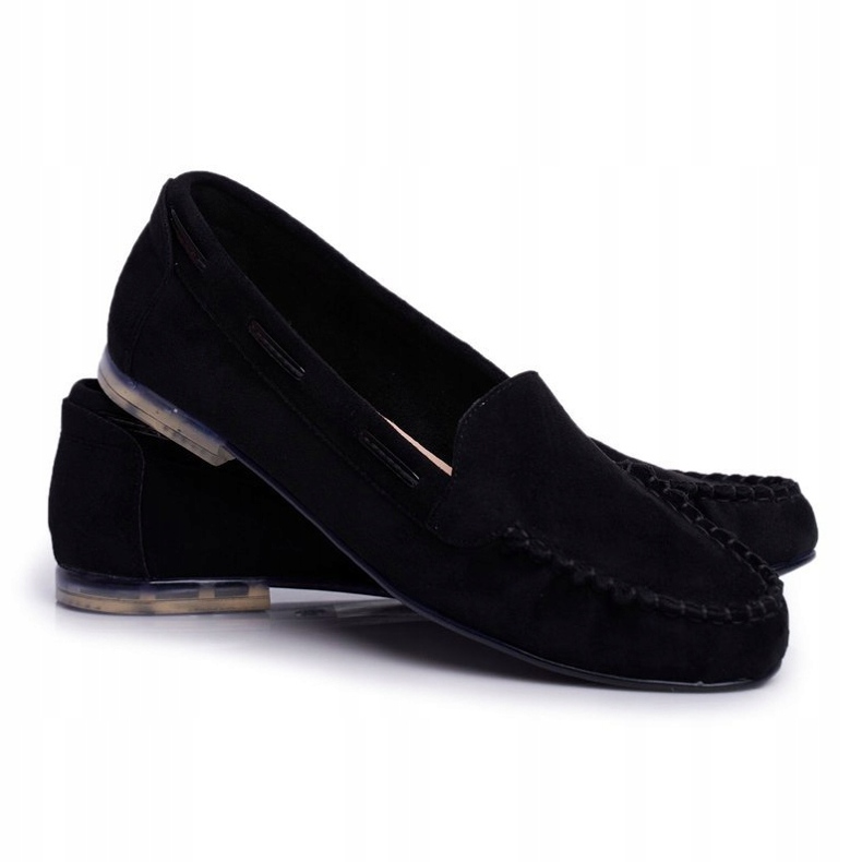 Damen Loafer Sergio Leone Wildleder Schwarz MK722 1