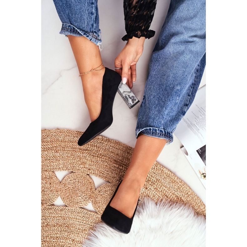 Damen Pumps mit Absatz Sergio Leone Schwarz PB216 1