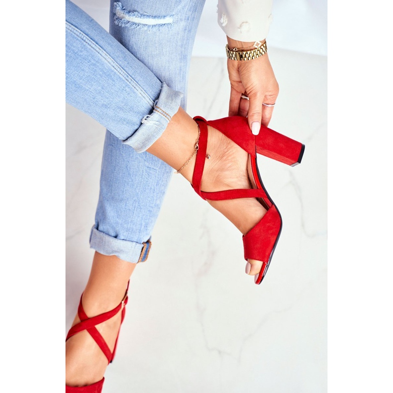 Damen Sandalen mit hohem Absatz Sergio Leone Rot SK865 1