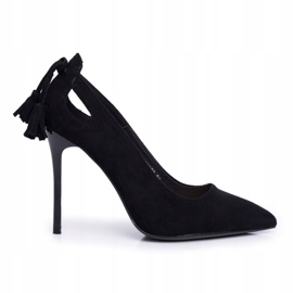 PS1 Damen Stilettos Wildleder mit Spitz Black Leven schwarz 1