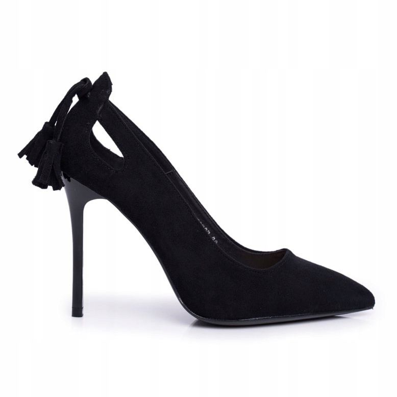 PS1 Damen Stilettos Wildleder mit Spitz Black Leven schwarz 1