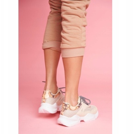 PS1 Damen Sportschuhe Schlangenleder Beige Giselle 2