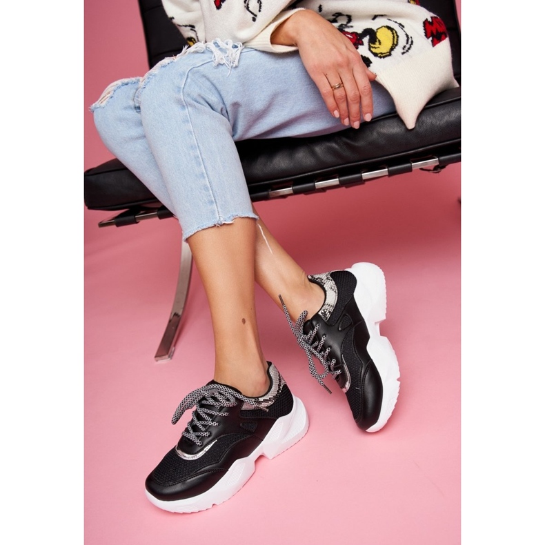 PS1 Damen Sportschuhe Snake Black Giselle schwarz 1