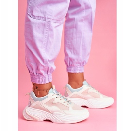 PS1 Damen Sportschuhe Bunte Beige Pinner weiß 2