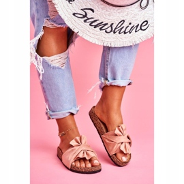 PS1 Damen Hausschuhe auf Kork Beige Felis Bows 1