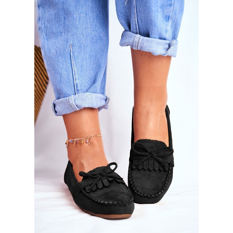 BUGO Damen Slipper Wildleder Schwarz Velucci 1