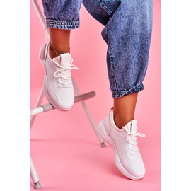 BUGO Damen Sportschuhe Rosa und Weiß Fellen 1