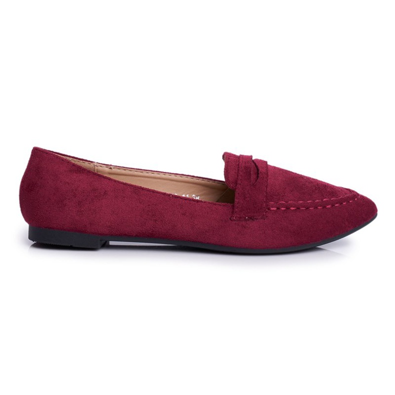 BUGO Damen Loafer Wildleder CH-1M6 Burgundy Laveria rot 2