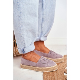 SEA Damen Espadrilles Dicke Leinensohle Grau Febi 2