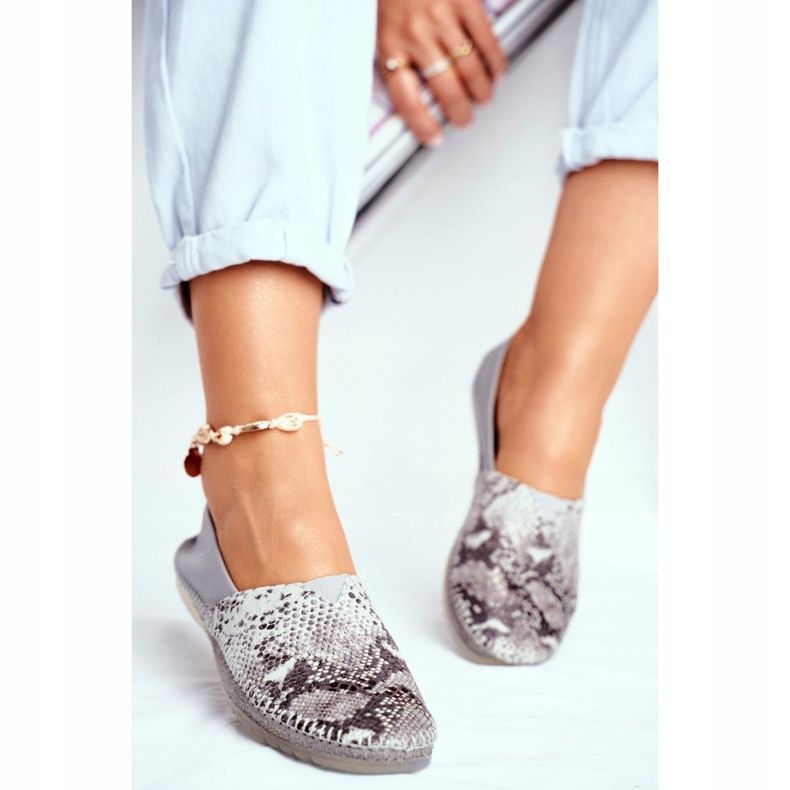 Damen Ballerinas Maciejka Leder Grau 01930-66 / 00-0 2