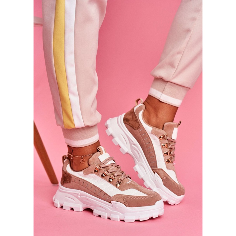 SEA Damen Sportschuhe Beige und Weiß Palmas braun 1