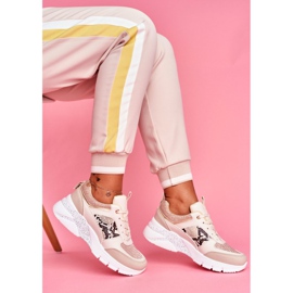 SEA Damen Sportschuhe Glitzer Beige Paloma 2