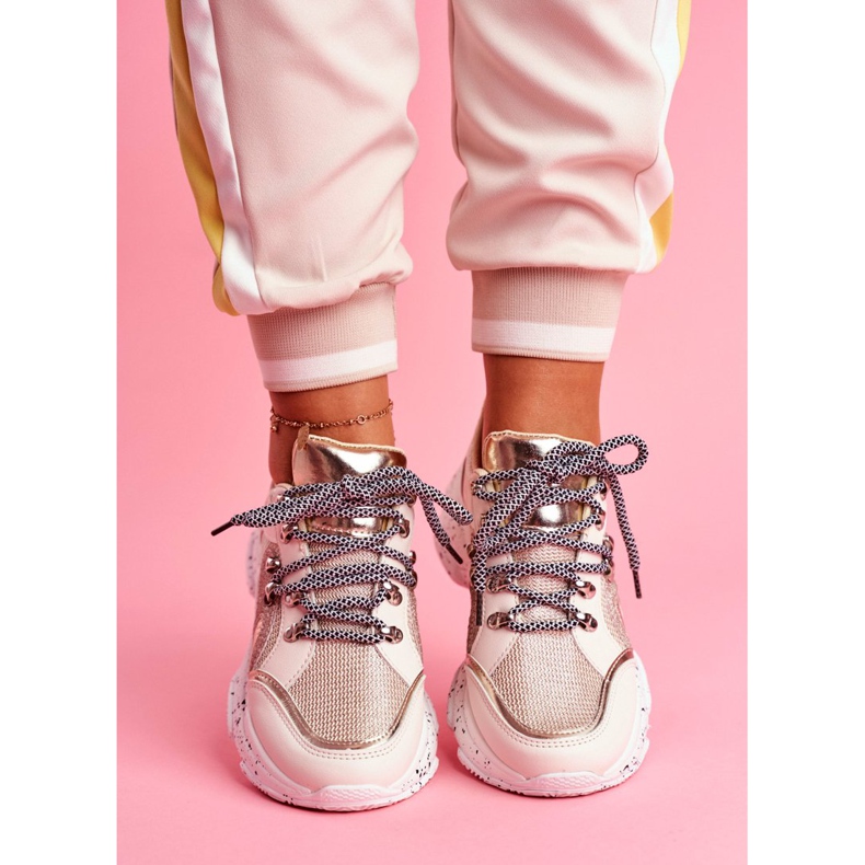 SEA Damen Sportschuhe Glitzer Beige Vegas 2