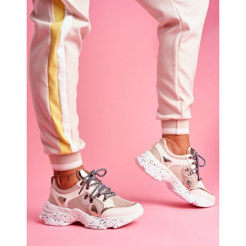 SEA Damen Sportschuhe Glitzer Beige Vegas 1