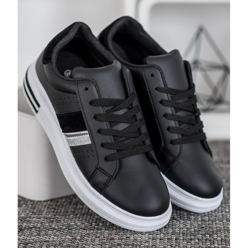 SHELOVET Stylische Sneaker schwarz 2