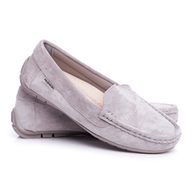 EVE Graue Loafer für Damen Wildleder Morreno 1