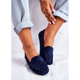 Loafer für Damen Marineblau Wildleder Morreno 1