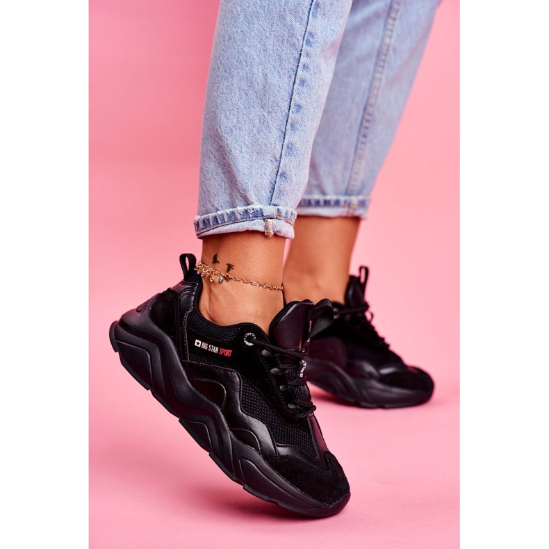 Damen Sportschuhe Sneakers Big Star Schwarz FF274959 1