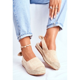 FRJ Damen Espadrilles Wildleder Beige Contour 1
