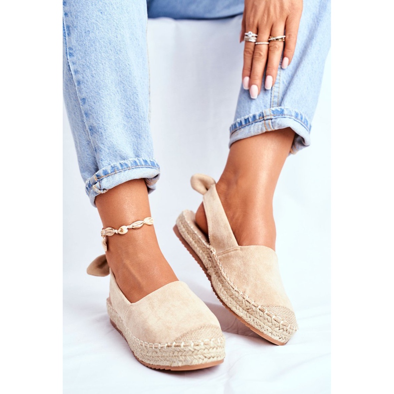 FRJ Damen Espadrilles Wildleder Beige Contour 1