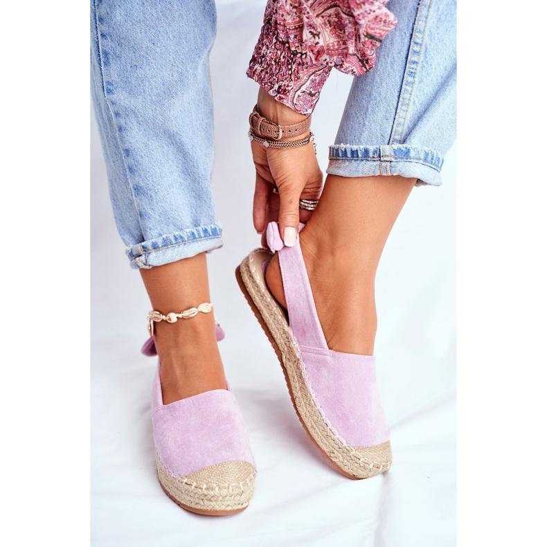 FRJ Damen Espadrilles Wildleder Violett Contour 1