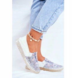 Damen Brogues Maciejka Leder Slip-ons Weiß 03512-46 mehrfarbig 2