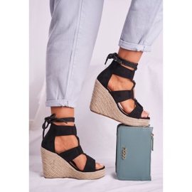 Bellucci Damen Sandalen On Wedge Espadrilles schwarz Beautiful One 2