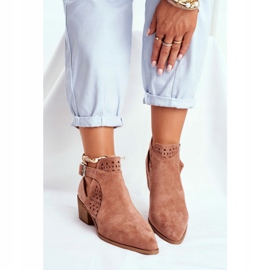 FB1 Damenstiefel mit ausgeschnittener Feder Pink Rita rosa 1