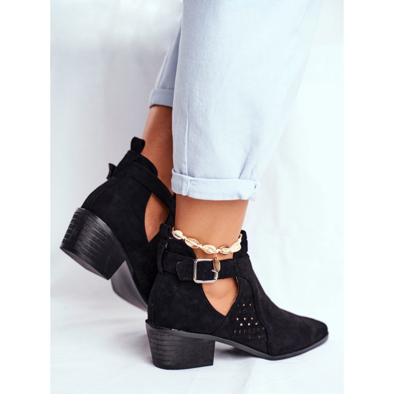 Bellucci Damen-Frühlingsstiefel mit Schnitt Black Rita schwarz 2