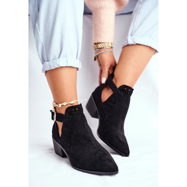 Bellucci Damen-Frühlingsstiefel mit Schnitt Black Rita schwarz 1