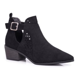 Bellucci Damen-Frühlingsstiefel mit Schnitt Black Rita schwarz 5