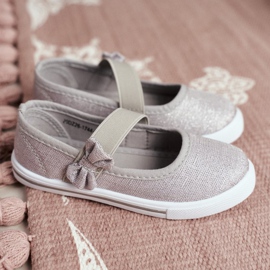 EVE Kinder Sneaker Ballerinas Silber Bianka grau 1